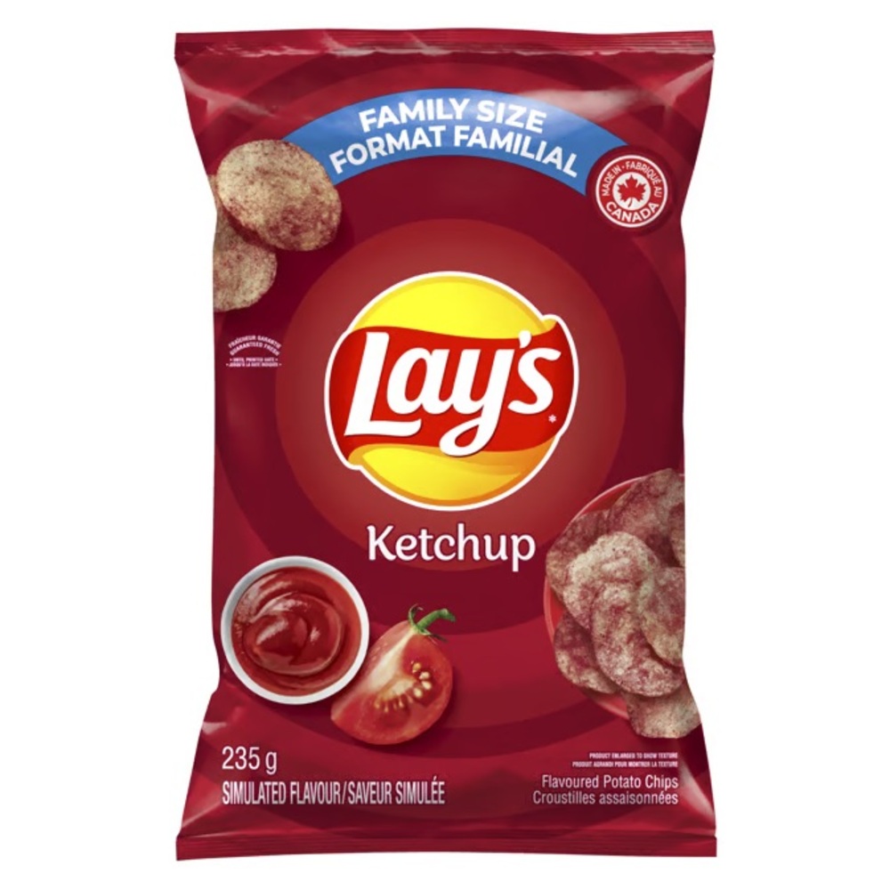 CANADIAN SNACKS Lay's Potato Chips Ketchup (235 g)